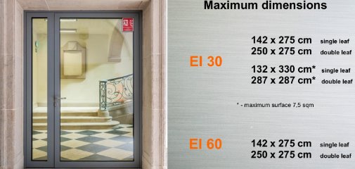 ALUFIRE Single Leaf Glazed  Door  EI 30 / 60